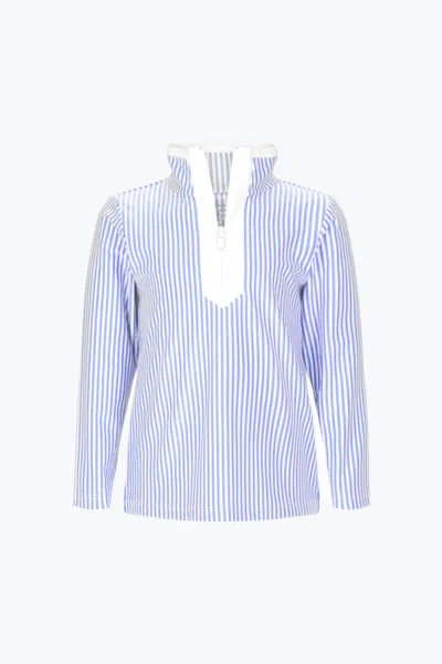 Duffield Lane Kids Tory Quarter Zip In Blue