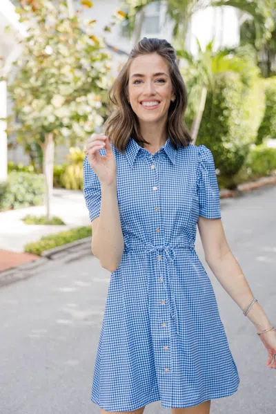 Duffield Lane London Dress & Short In Navy Gingham