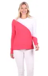 Duffield Lane London Sweatshirt In Pink Colorblock In Multi