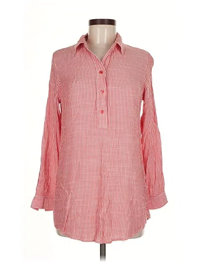 Pre-owned Duffield Lane Long Sleeve Button Down Shirt In Red