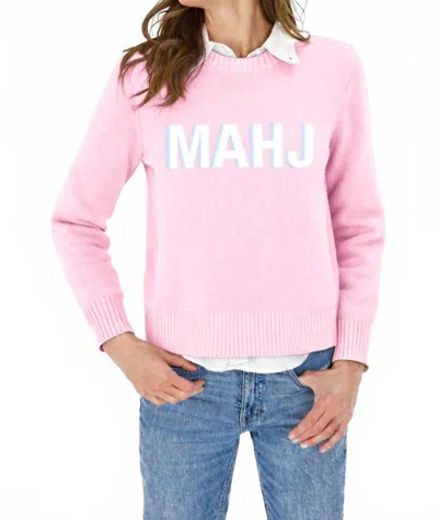Duffield Lane Mahj Sweater In Pink