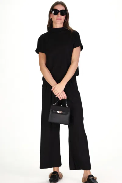 Duffield Lane Marian Top In Black Supersoft