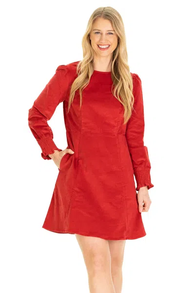 Duffield Lane Marina Dress In Red