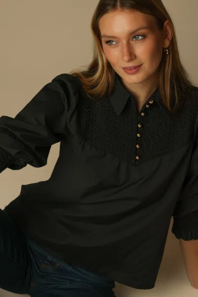 Duffield Lane Mary-kate Top In Black