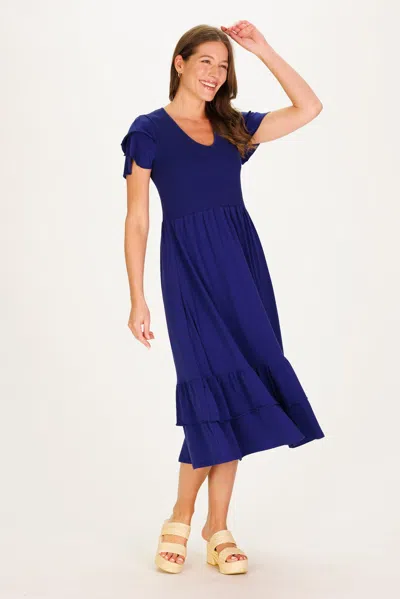 Duffield Lane Mattie Dress In Royal Navy