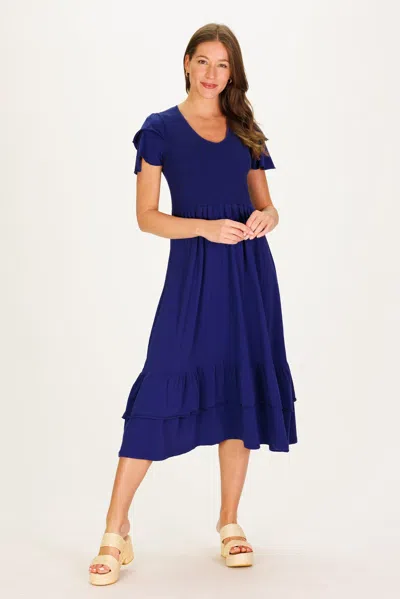 Duffield Lane Mattie Dress In Royal Navy
