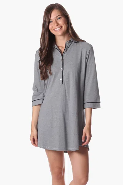 Duffield Lane Milton Sleep Shirt In Navy