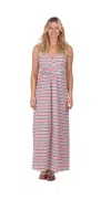 DUFFIELD LANE MONTEREY MAXI IN RED, WHITE & NAVY STRIPE
