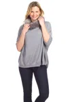 Duffield Lane Payton Poncho In Grey