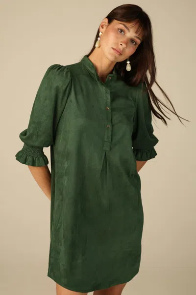 Duffield Lane Percy Popover Dress In Green