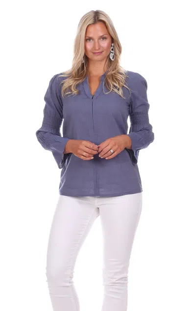 Duffield Lane Peter Tunic In Light Chambray In Blue