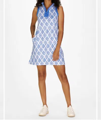 Duffield Lane Raven Trellis Dress In Blue