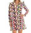 Duffield Lane Rebecca Ruffle Dress In Party Print In Multi