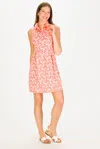 Duffield Lane Rosanna Polo Dress In Coral Kaleidoscope In Multi