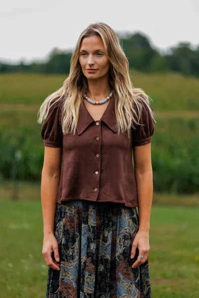 Duffield Lane Rowe Top In Brown