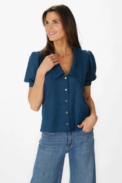 Duffield Lane Rowe Top In Blue