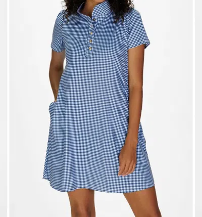 Duffield Lane Sammi Gingham Dress In Navy In Blue