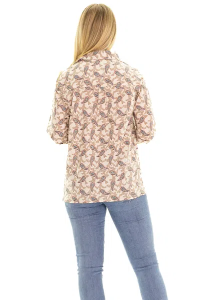 Duffield Lane Savannah Tunic In Fall Paisley In Beige