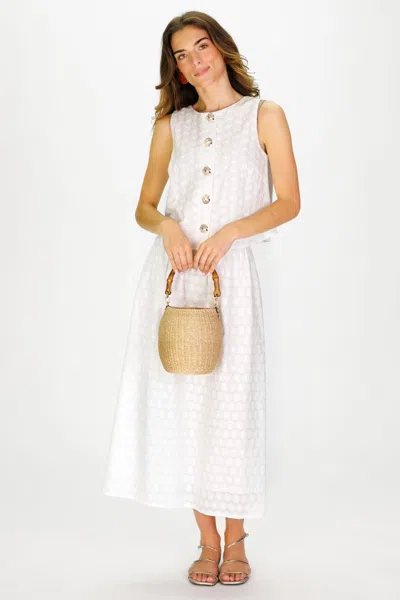 Duffield Lane Shelley Skirt In White Embroidered Floral