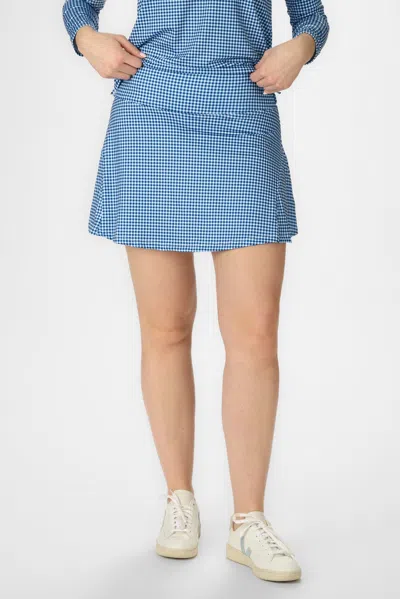 Duffield Lane Sherri Skort In Navy Gingham