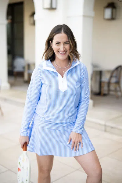 Duffield Lane Sherri Skort In Seersucker Stripe