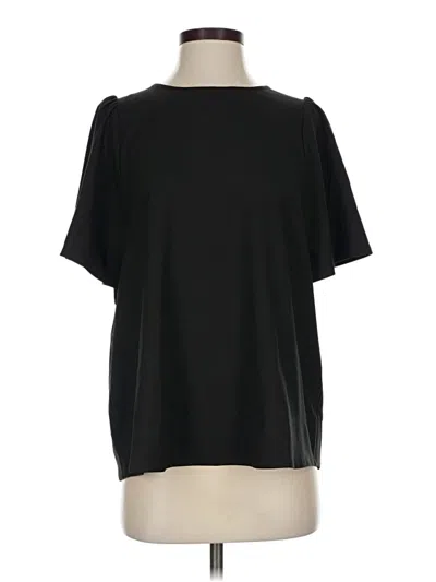 Pre-owned Duffield Lane Short Sleeve Top Black Crew Neck Tops