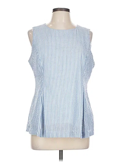Pre-owned Duffield Lane Sleeveless Blouse In Blue