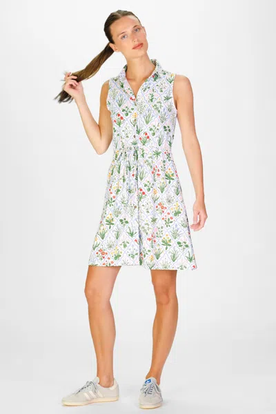 Duffield Lane Sleeveless London Dress In Garden Lattice