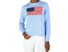 Duffield Lane Sport Crew Neck Sweater In Light Blue In Blue