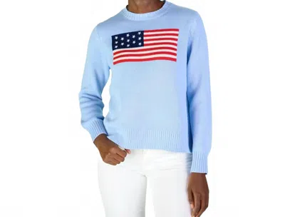 Duffield Lane Sport Crew Neck Sweater In Light Blue