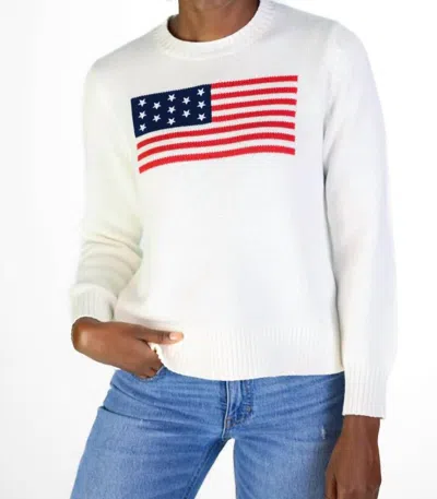 Duffield Lane Sport Crew Neck Sweater In White