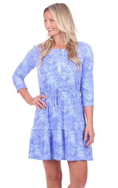 Duffield Lane Stevie Dress In Blue Marble