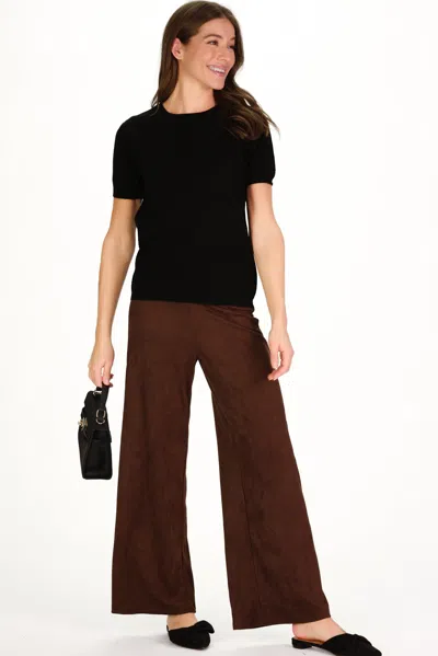 Duffield Lane Suede Sasha Pant In Chicory