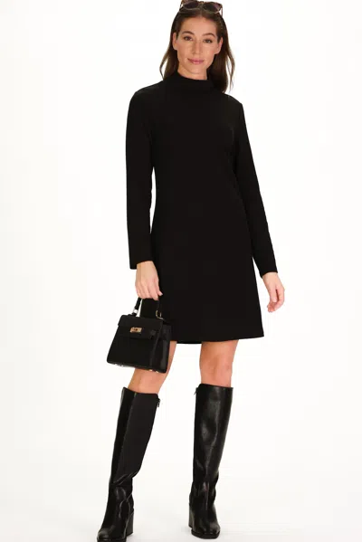Duffield Lane Tabby Dress In Black Supersoft