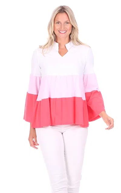 Duffield Lane Tate Top In Pink Colorblock