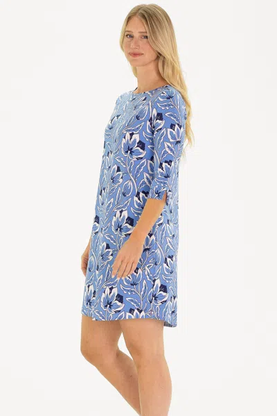 Duffield Lane The Alicia Dress In Blue Blossom