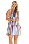 Duffield Lane The Annika Dress In Boardwalk Stripe In White