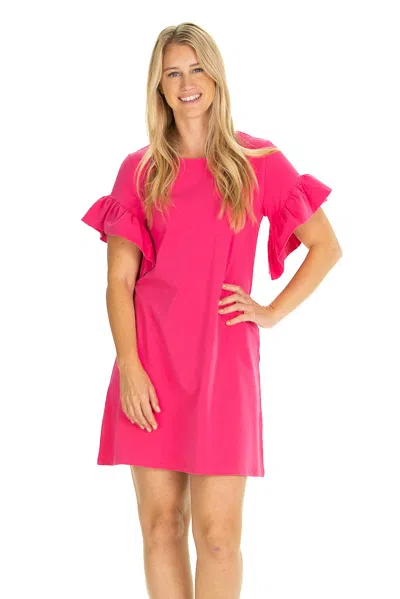 Duffield Lane The Cora Dress In Raspberry Pink