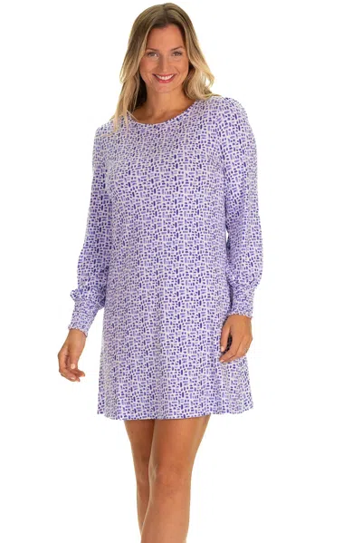Duffield Lane The Danica Dress In Blue Basketweave