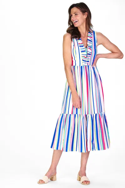 Duffield Lane The Delphine Dress In Boardwalk Stripe