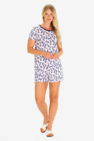Duffield Lane The Elliot Pajama Set In Bunny Print