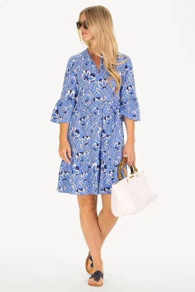 Duffield Lane The Eveline Dress In Blue Blossom