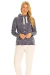 Duffield Lane The Finley Funnel Neck In Blue Scales In Blue