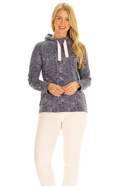 Duffield Lane The Finley Funnel Neck In Blue Scales
