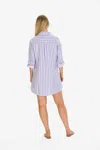Duffield Lane The Flagler Cover Up In Blue Sky Linen Stripe In Blue