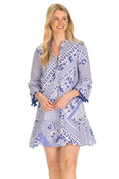 Duffield Lane The Flora Dress In Blue Breeze
