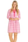 Duffield Lane The Glenda Dress In Raspberry Medallion In Pink