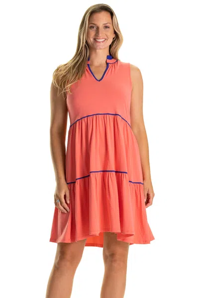 Duffield Lane The Harriet Dress In Coral In Pink