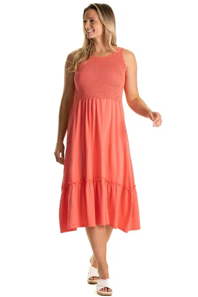 Duffield Lane The Jane Dress In Coral In Pink