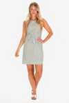 Duffield Lane The Kalyn Dress In Green Seersucker In Green